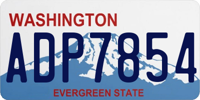 WA license plate ADP7854