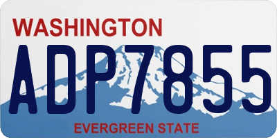 WA license plate ADP7855