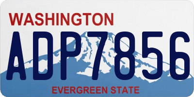 WA license plate ADP7856