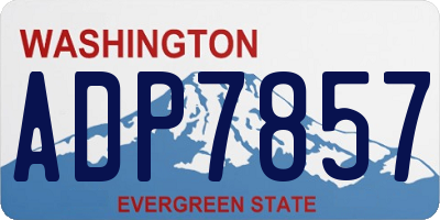 WA license plate ADP7857