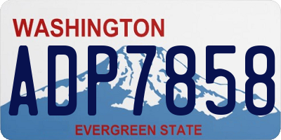 WA license plate ADP7858
