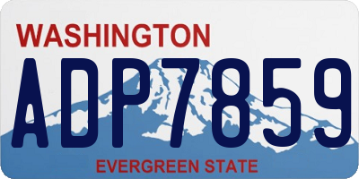WA license plate ADP7859