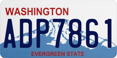 WA license plate ADP7861