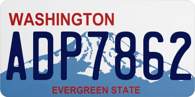 WA license plate ADP7862