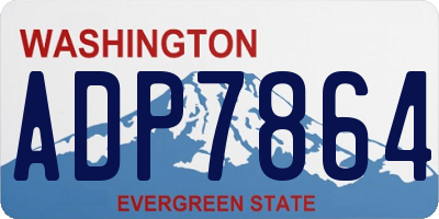 WA license plate ADP7864