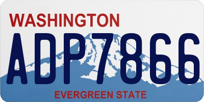 WA license plate ADP7866
