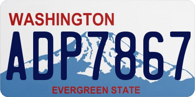 WA license plate ADP7867