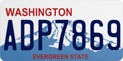 WA license plate ADP7869