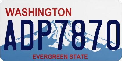 WA license plate ADP7870