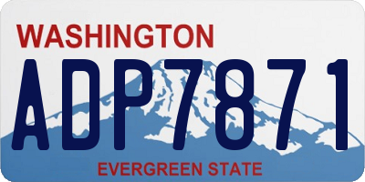 WA license plate ADP7871