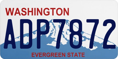 WA license plate ADP7872