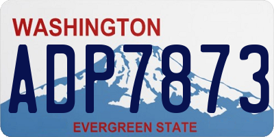 WA license plate ADP7873