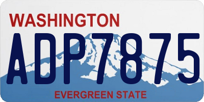 WA license plate ADP7875