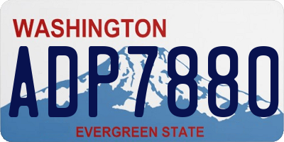 WA license plate ADP7880