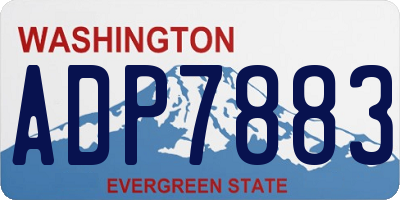 WA license plate ADP7883