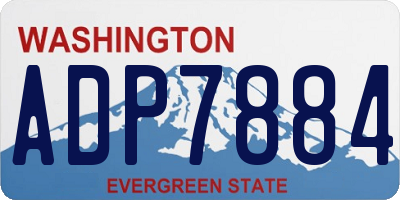 WA license plate ADP7884