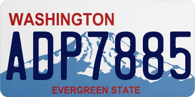 WA license plate ADP7885