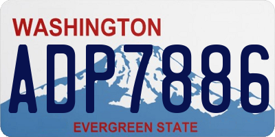 WA license plate ADP7886