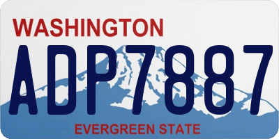 WA license plate ADP7887