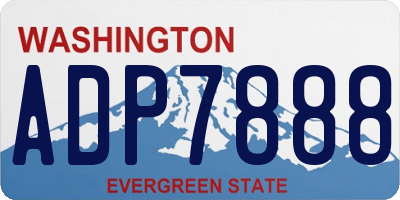 WA license plate ADP7888