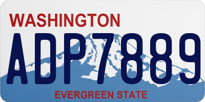 WA license plate ADP7889
