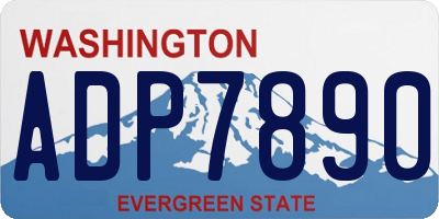 WA license plate ADP7890