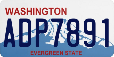 WA license plate ADP7891