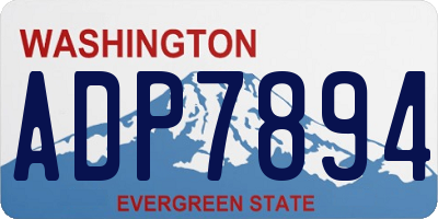 WA license plate ADP7894