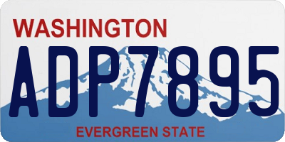 WA license plate ADP7895