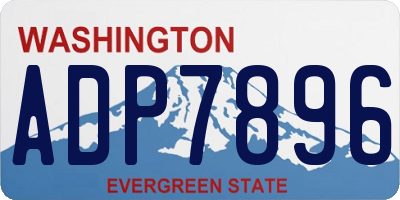 WA license plate ADP7896