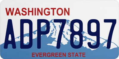 WA license plate ADP7897