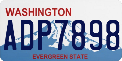 WA license plate ADP7898