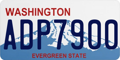 WA license plate ADP7900