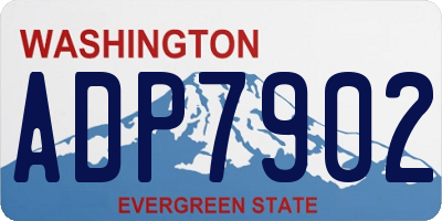WA license plate ADP7902