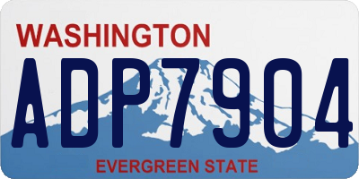 WA license plate ADP7904