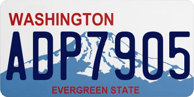 WA license plate ADP7905
