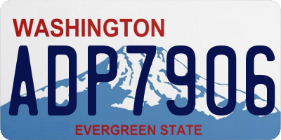 WA license plate ADP7906