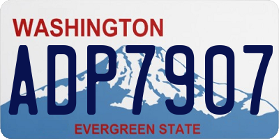 WA license plate ADP7907
