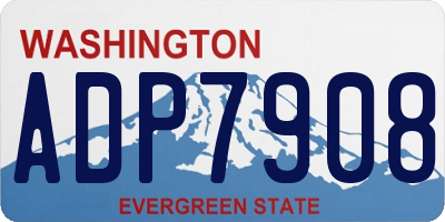 WA license plate ADP7908