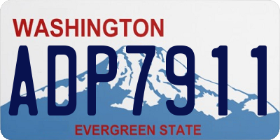 WA license plate ADP7911
