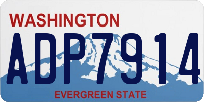 WA license plate ADP7914