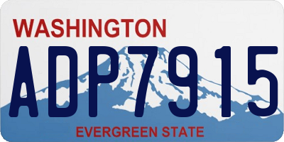 WA license plate ADP7915