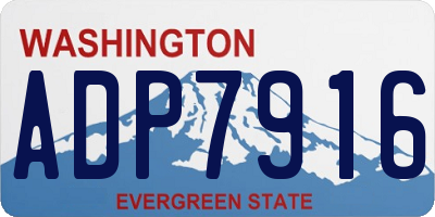 WA license plate ADP7916