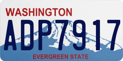 WA license plate ADP7917