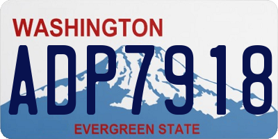 WA license plate ADP7918