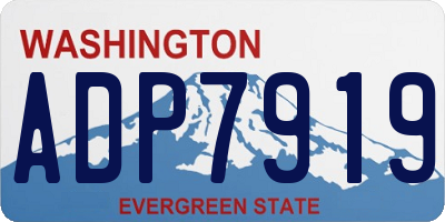 WA license plate ADP7919