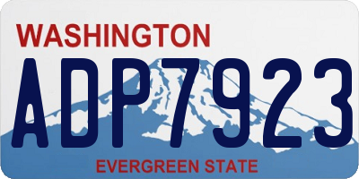 WA license plate ADP7923