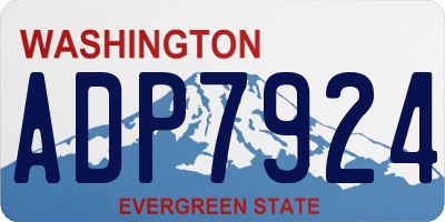 WA license plate ADP7924