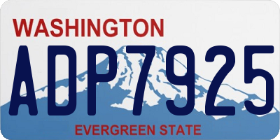 WA license plate ADP7925