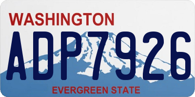 WA license plate ADP7926